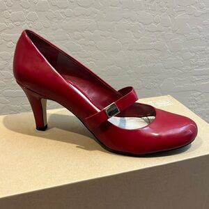 Women’s Red Patent Leather Mary Jane Heels